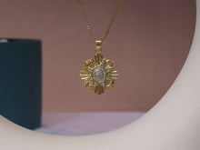 Load image into Gallery viewer, CZ North Star on Flower Charm, Sku#LK625