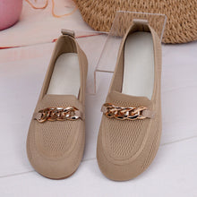 Load image into Gallery viewer, Women's Breathable Metal Chain Loafers - Soft Sole Slip-On Flats