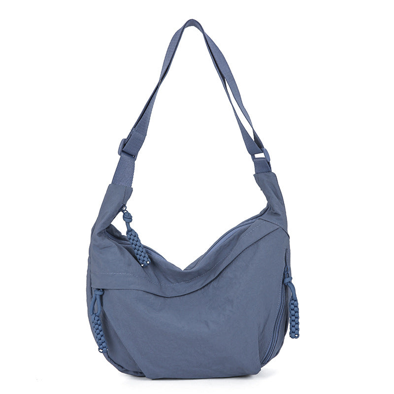 Korean-Style Lightweight Nylon Crossbody Shoulder Bag