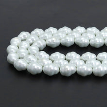 Load image into Gallery viewer, 15x18mm Carved Barrel White MOP Beads, Sku#U1217