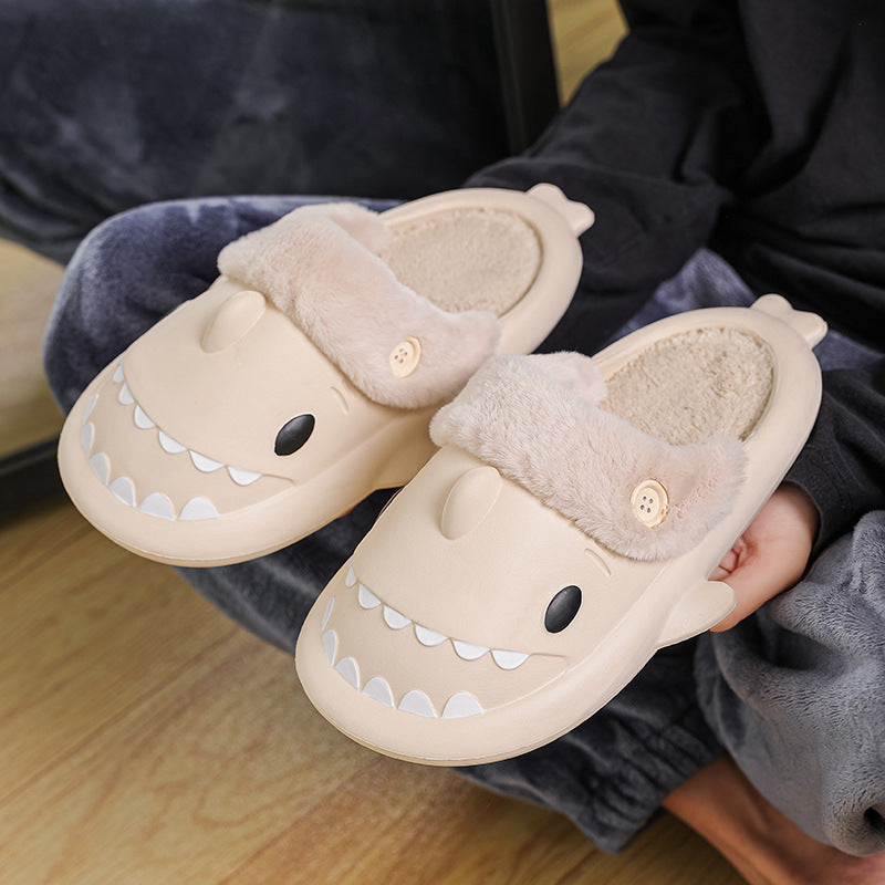 Unisex Shark House Slippers | EVA Couple Slippers with Button