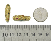 Load image into Gallery viewer, Gold CZ Thread Rolling Spacer Beads, Sku#LK681