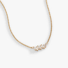 Load image into Gallery viewer, Crystal Baguette Bar Necklace