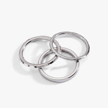 Load image into Gallery viewer, Baguette Stacking Ring Set of 3