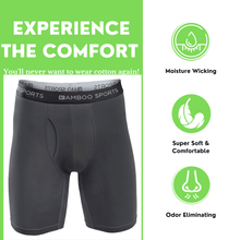 Load image into Gallery viewer, Men's 6" Inseam Bamboo Rayon Boxer Briefs - 4 Pack