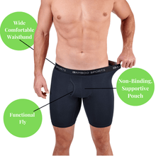 Load image into Gallery viewer, Men's 6" Inseam Bamboo Rayon Boxer Briefs - 4 Pack