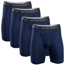 Load image into Gallery viewer, Men's 6" Inseam Bamboo Rayon Boxer Briefs - 4 Pack