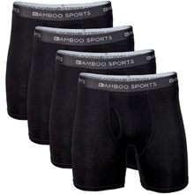 Load image into Gallery viewer, Men's 4" Inseam Bamboo Rayon Boxer Briefs - 4 Pack