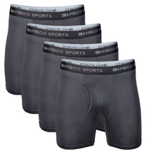 Load image into Gallery viewer, Men's 4" Inseam Bamboo Rayon Boxer Briefs - 4 Pack