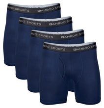 Load image into Gallery viewer, Men's 4" Inseam Bamboo Rayon Boxer Briefs - 4 Pack