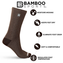 Load image into Gallery viewer, Premium Bamboo Rayon Crew Socks