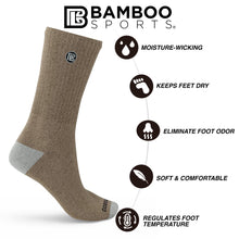 Load image into Gallery viewer, Premium Bamboo Rayon Crew Socks