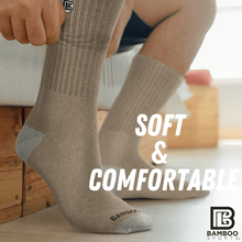 Load image into Gallery viewer, Premium Bamboo Rayon Crew Socks