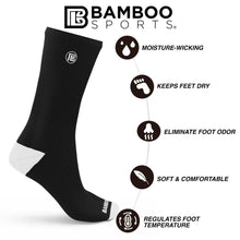 Load image into Gallery viewer, Premium Bamboo Rayon Crew Socks