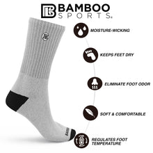 Load image into Gallery viewer, Premium Bamboo Rayon Crew Socks