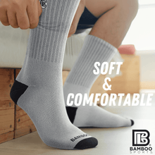 Load image into Gallery viewer, Premium Bamboo Rayon Crew Socks
