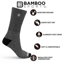 Load image into Gallery viewer, Premium Bamboo Rayon Crew Socks