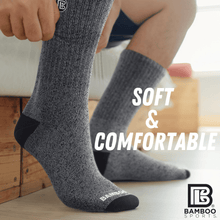 Load image into Gallery viewer, Premium Bamboo Rayon Crew Socks