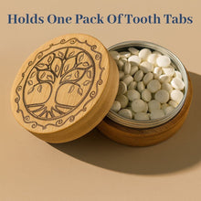 Load image into Gallery viewer, Bamboo Travel Tin for Zero Waste Bars &amp; Tooth Tabs