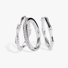 Load image into Gallery viewer, Bamboo Trio Ring Set