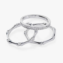 Load image into Gallery viewer, Bamboo Trio Ring Set