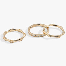 Load image into Gallery viewer, Bamboo Trio Ring Set