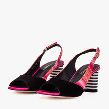 Load image into Gallery viewer, The Spectrum Multicolor Block Heel Leather Women Slingback Sandal