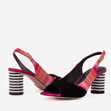 Load image into Gallery viewer, The Spectrum Multicolor Block Heel Leather Women Slingback Sandal