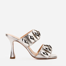 Load image into Gallery viewer, The Eclipse Silver Leather Women Sandal