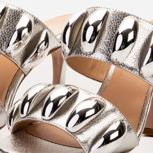 Load image into Gallery viewer, The Eclipse Silver Leather Women Sandal