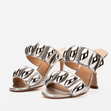 Load image into Gallery viewer, The Eclipse Silver Leather Women Sandal
