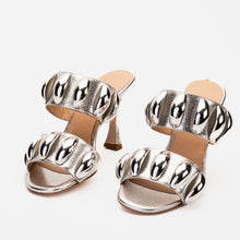Load image into Gallery viewer, The Eclipse Silver Leather Women Sandal