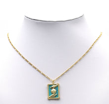 Load image into Gallery viewer, Turquoise MAMA Protection Hands Eye Dog tag Charm, Sku#L714