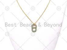 Load image into Gallery viewer, Colorful Micro Pave CZ Soda Pop Tab Shape Pendant,18K Gold Filled CZ Charm,Necklace Bracelet Charm Pendant,16x25mm,Sku#F1412