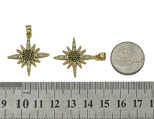 Load image into Gallery viewer, Gold Green CZ North Star Charm, Sku#LK661