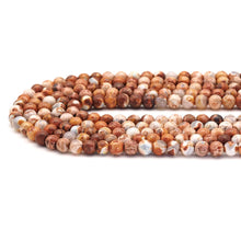 Load image into Gallery viewer, Orange Brown Agate Round Smooth Beads, Sku#U1745