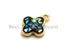 Load image into Gallery viewer, Abalone Clover Flower Pendant, Z334