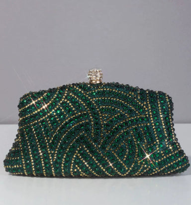 Elegant Rhinestone Evening Clutch - Premium Crystal Embellished Evening Bag for Women