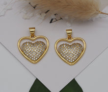 Load image into Gallery viewer, CZ Heart Charm, Sku#LK632