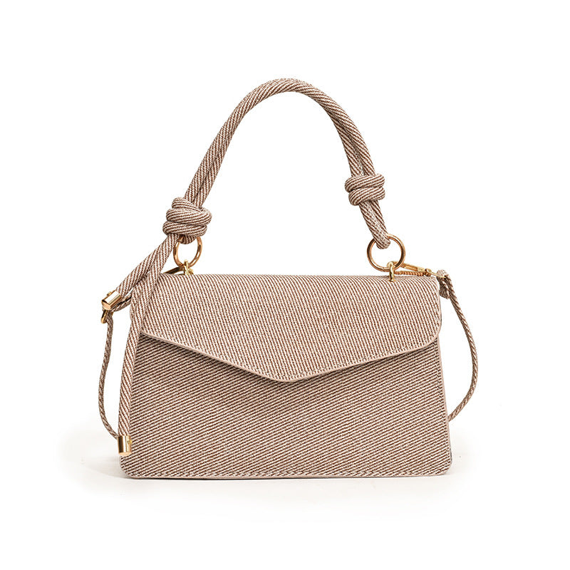 Korean-Style Crossbody Shoulder Bag - Premium PU Leather Square Flap Bag for Women