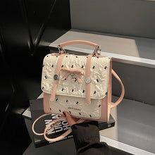 Load image into Gallery viewer, Women's Patchwork Backpack - Sweet &amp; Adorable Commuter Bag with Magnetic Closure