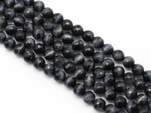Load image into Gallery viewer, Natural Blue Tiger Eye Round Faceted Beads, Sku#UA237