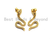 Load image into Gallery viewer, CZ Micro Pave Rainbow Naja Naja Atra Earring, Sku#J124