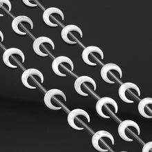 Load image into Gallery viewer, Half Moon White Mothe of Pearl Beads, Sku#T169