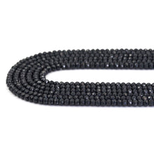 Load image into Gallery viewer, Genuine Black Tourmaline Faceted Rondelle Beads, Sku#U1661