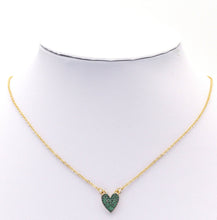 Load image into Gallery viewer, Colorful CZ Gold Heart Charm, Sku#LK772