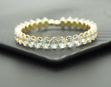 Load image into Gallery viewer, Gold Filled Big CZ Around Bracelet, Adjustable Baracelet, sku#C128