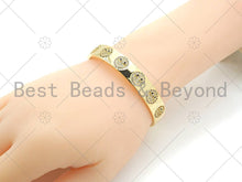 Load image into Gallery viewer, Pave Smiley Face Open Cuff Bracelet, LK353