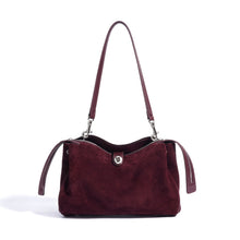 Load image into Gallery viewer, Women's Genuine Suede Leather Crossbody Pillow Bag | Double Strap Shoulder Bag