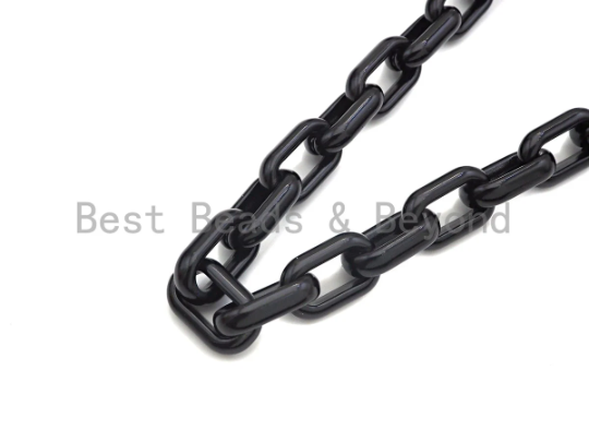Enamel Chunky Oval link Chain, XL Enamel Oval link chain, En